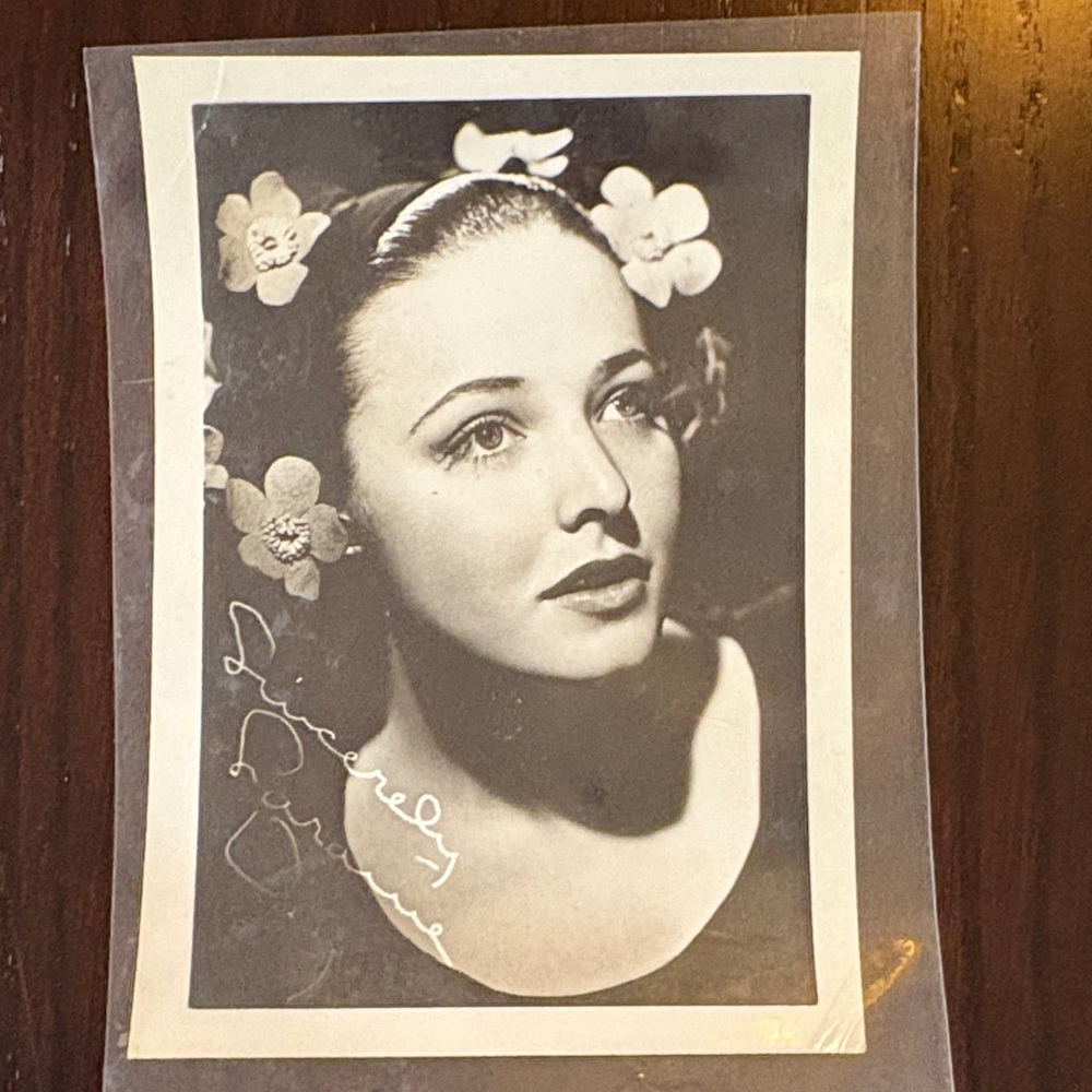 Vintage Black and White Portrait Photograph Laraine Day